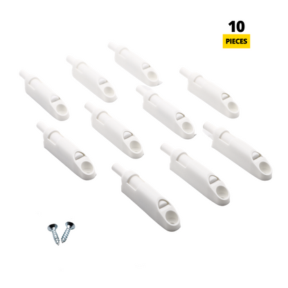 Push Pull per Ante Bianco + adattatore (10 pezzi)