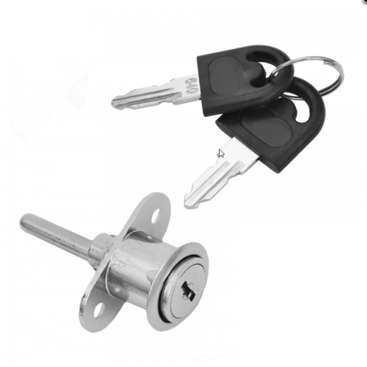 Serratura a cilindro per mobili 19x20mm - Cromo