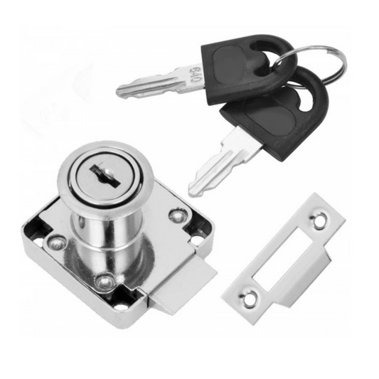 Serratura a scatto per mobili 19x22mm - Cromo