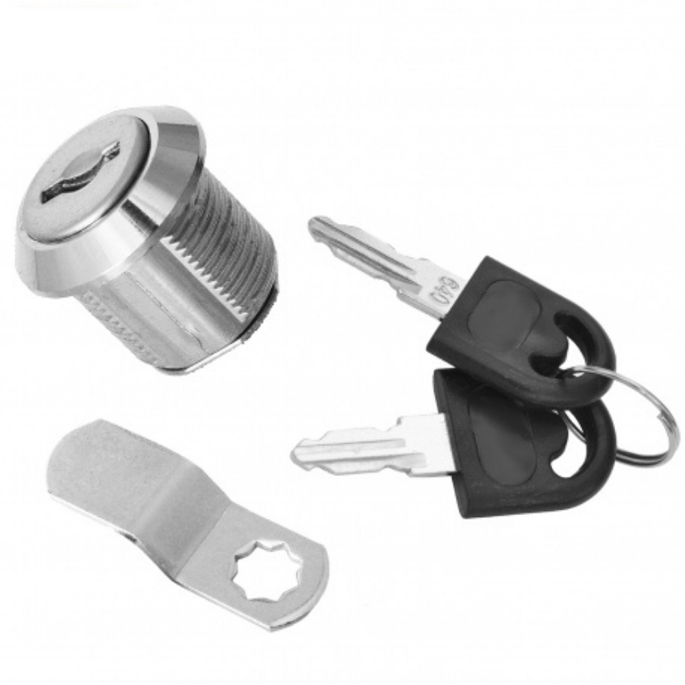 Serratura per cassetta postale con piastra a camma piegata 19x16mm, Cromo