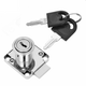 Serratura per mobili quadrati 19x22mm - Chiave identica - Cromo – Furnica