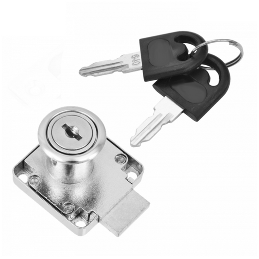 Serratura per mobili quadrati 19x22mm - Nichel