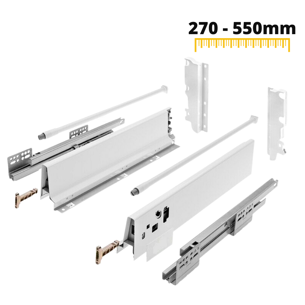 Sistemi per cassetti ammortizzate Alto - Altezza 185mm - Bianco