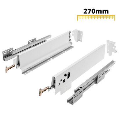 Sistemi per cassetti ammortizzate Baso - Altezza 68mm - Bianco 270mm