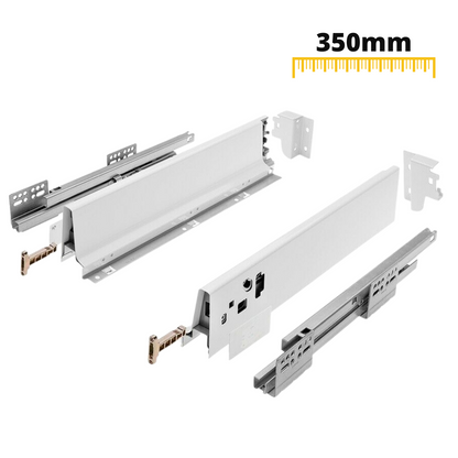 Sistemi per cassetti ammortizzate Baso - Altezza 68mm - Bianco 350mm