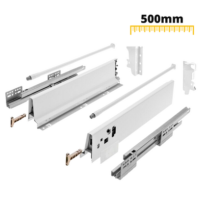 Sistemi per cassetti ammortizzate Mezzo - Altezza 142mm - Bianco 500mm