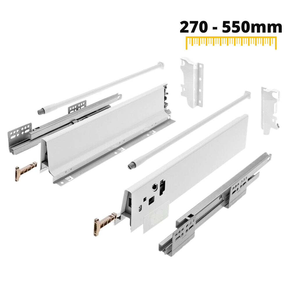 Sistemi per cassetti ammortizzate Mezzo - Altezza 142mm - Bianco