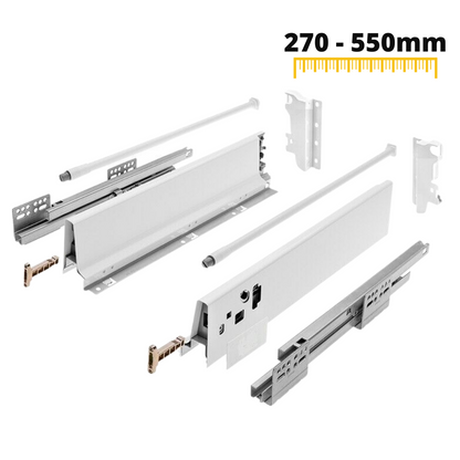 Sistemi per cassetti ammortizzate Mezzo - Altezza 142mm - Bianco