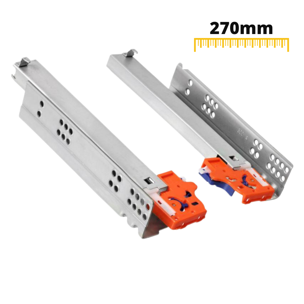 Sistemi per cassetti ammortizzate estrazione totale (sinistra e destra) 270mm (5) – Furnica