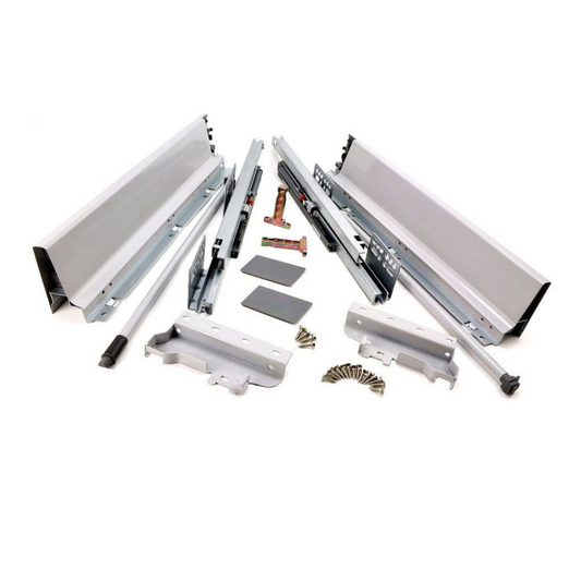 Sistemi per cassetti ammortizzate Mezzo - Altezza 142mm - Argento 350mm