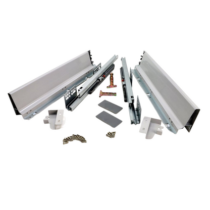 Sistemi per cassetti ammortizzate Baso - Altezza 68mm - Argento 350mm