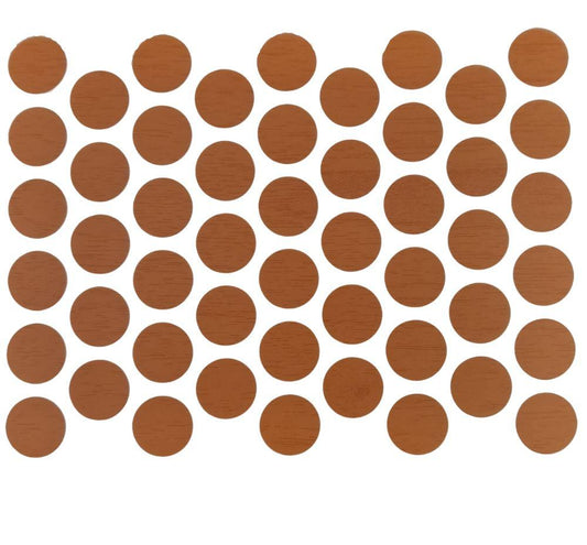 Tappi coprivite adesivi - Noce italiano Ø14