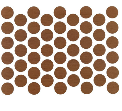 Tappi coprivite adesivi - Noce naturale Ø14