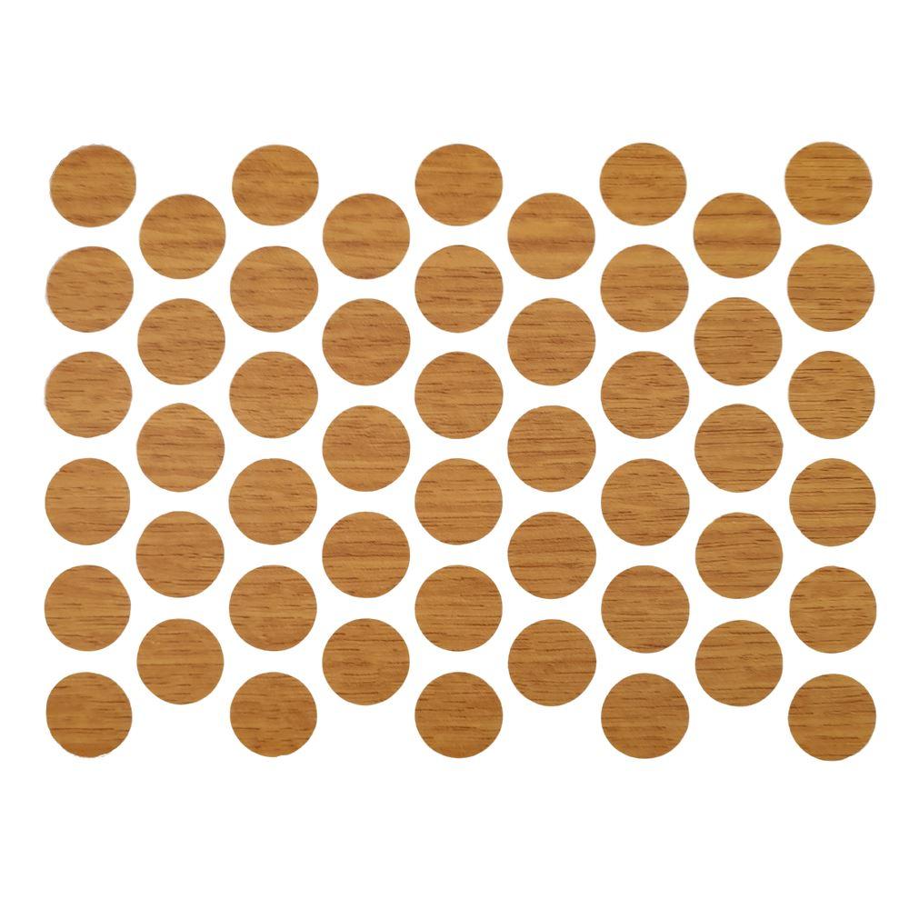 Tappi coprivite adesivi - Rovere Ø14