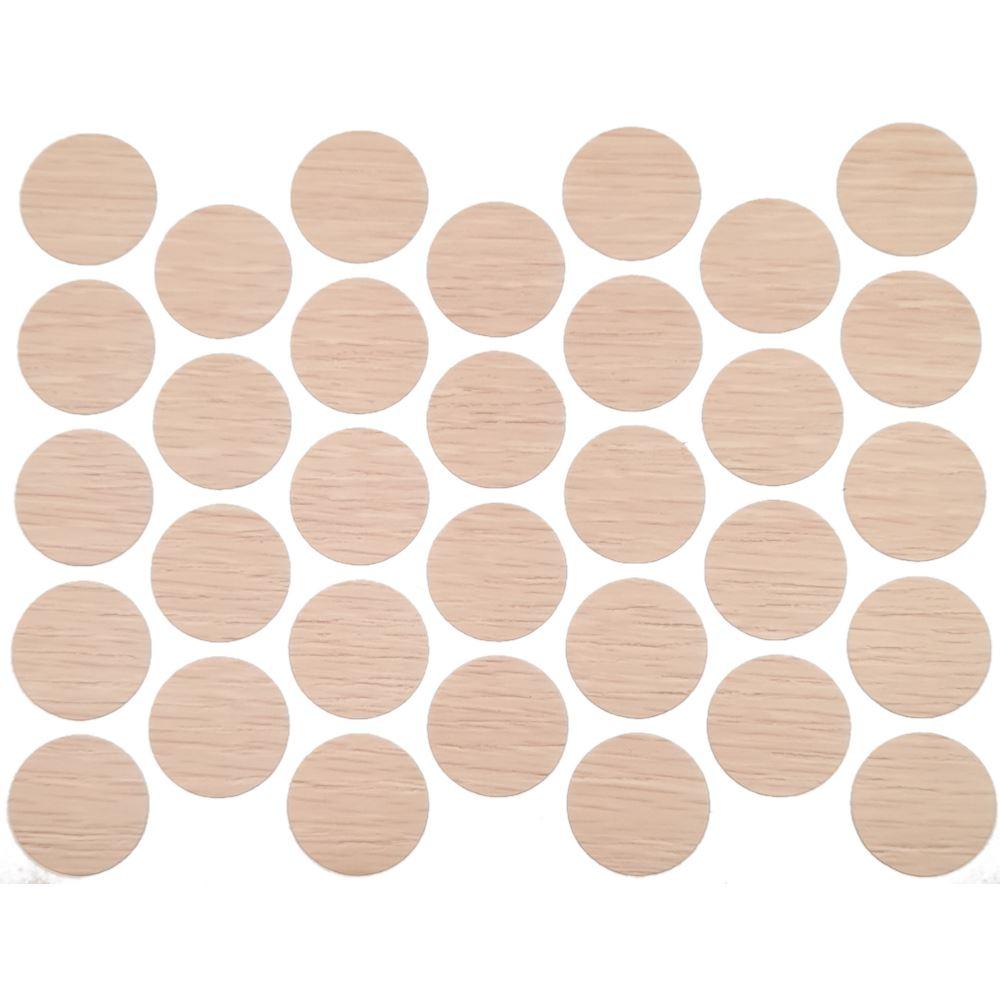 Tappi coprivite adesivi - Rovere latte Ø18