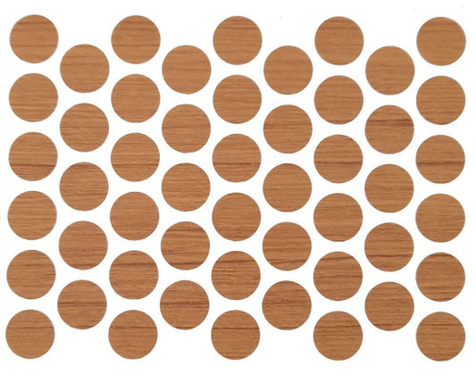 Tappi coprivite adesivi - Teak Ø14