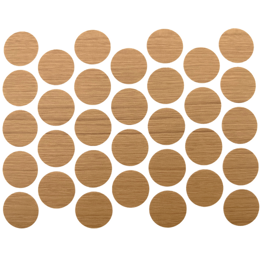 Tappi coprivite adesivi - Teak Ø18