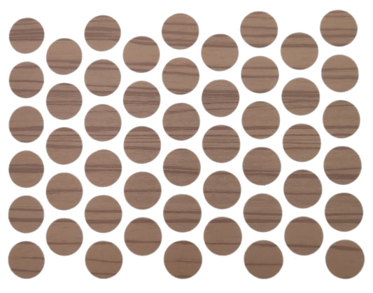 Tappi coprivite adesivi - Zebrano Ø14