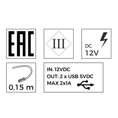 Caricatore USB da scrivania - 2 Porte - Alluminio, Bianco, Nero Furnica 