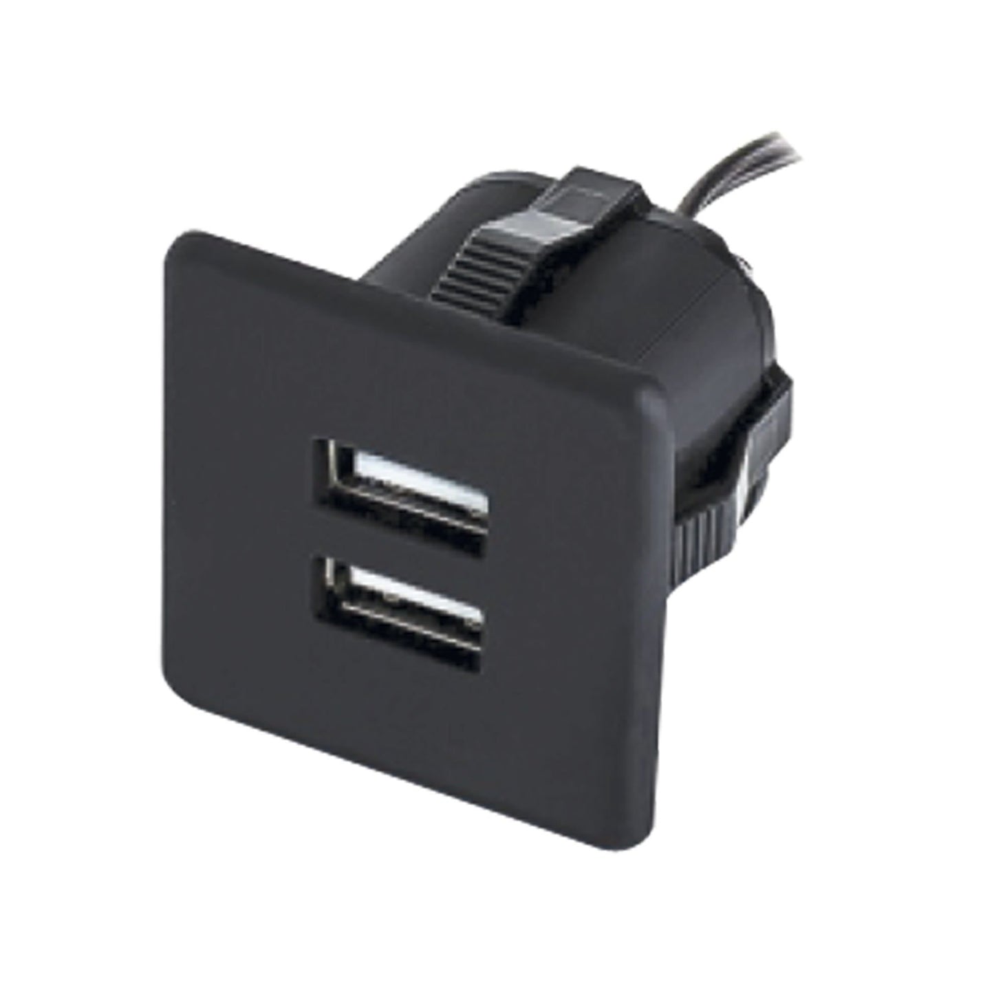 Caricatore USB da scrivania - 2 Porte - Alluminio, Bianco, Nero Furnica Black Square EU