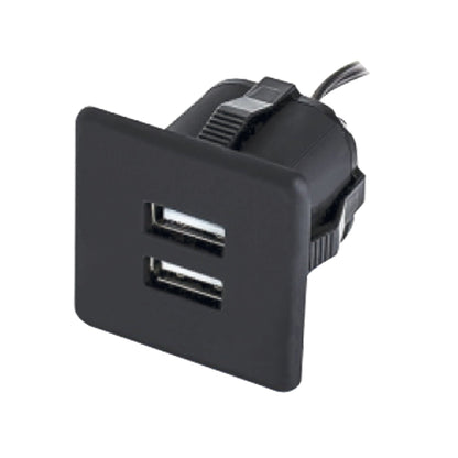 Caricatore USB da scrivania - 2 Porte - Alluminio, Bianco, Nero Furnica Black Square EU