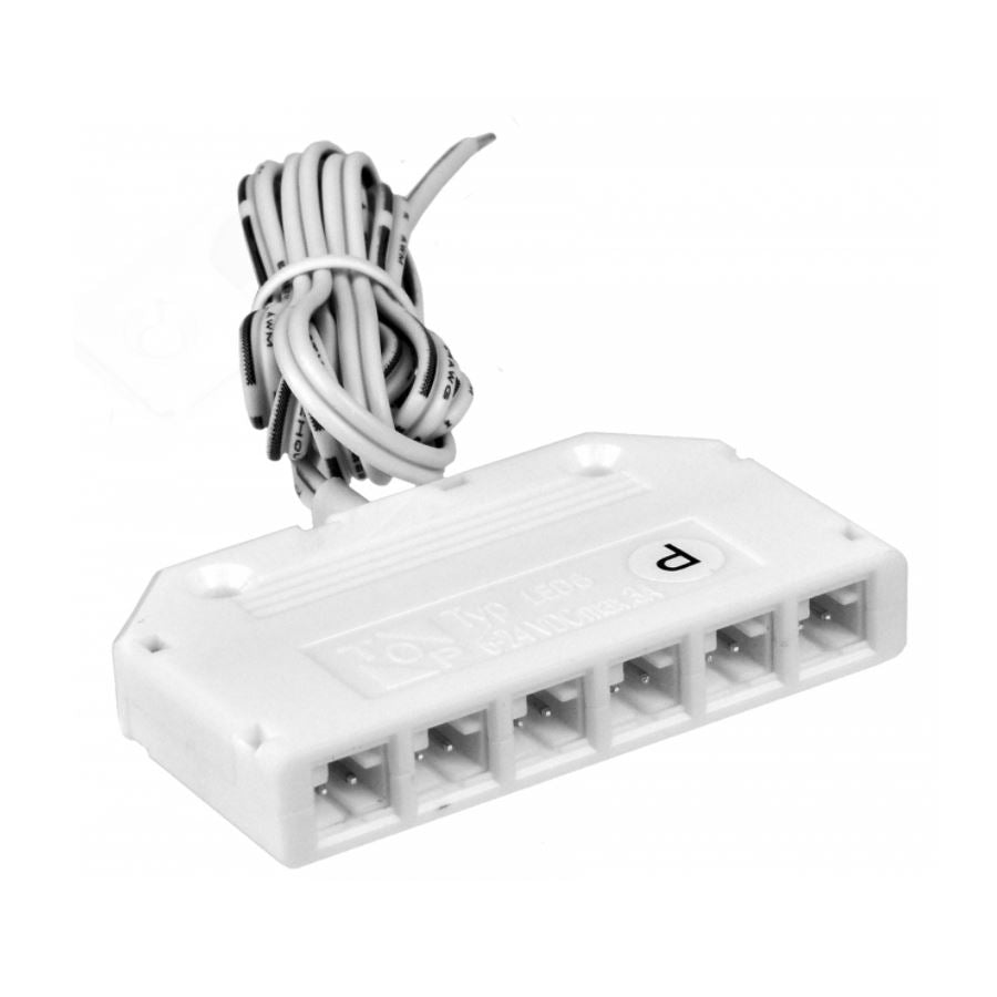 Distributore di tensione con cablaggio NTP 6-Way 