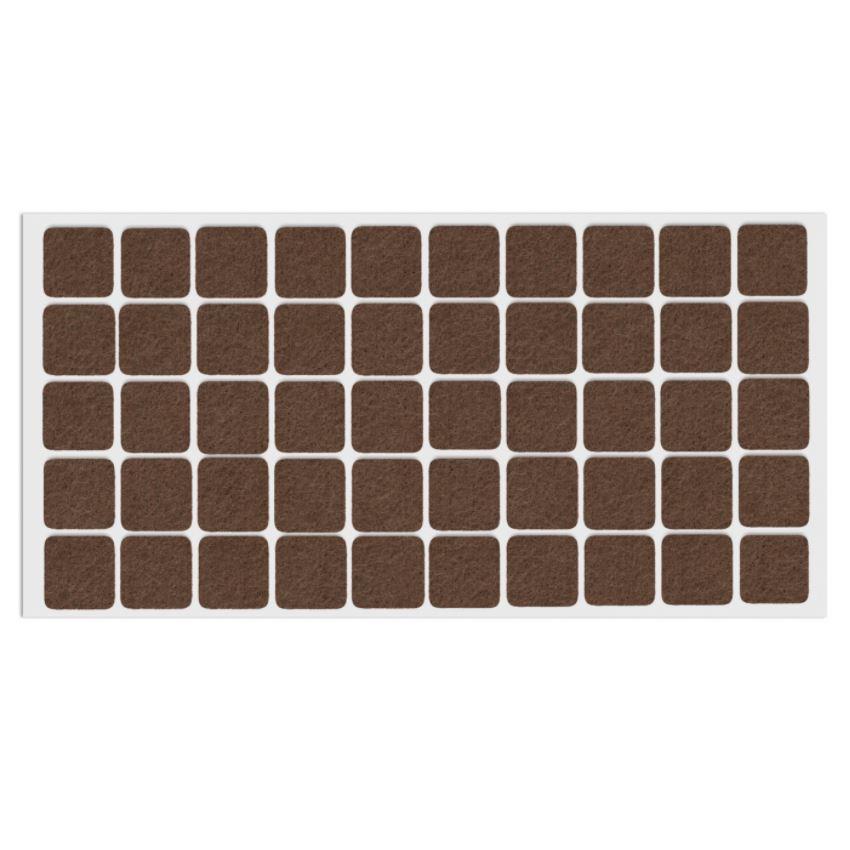 Feltrini adesivi per Mobili 20x20mm - Nero, Marrone, Bianco NTP Marrone 