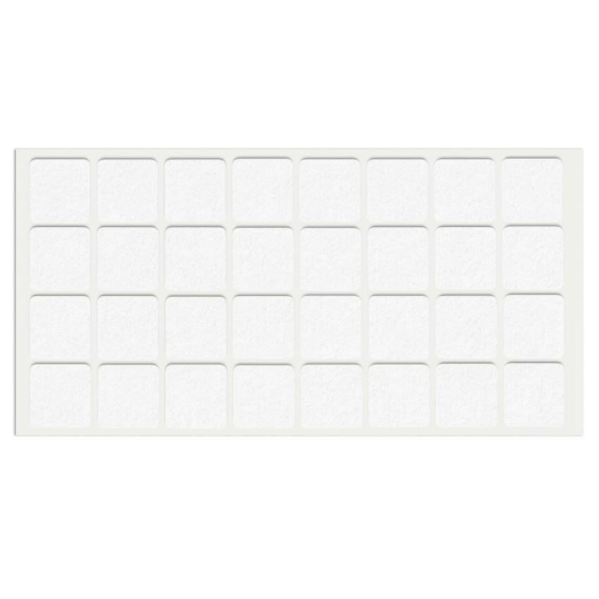 Feltrini adesivi per Mobili 25x25mm - Nero, Marrone, Bianco NTP Bianco 