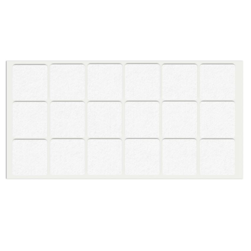 Feltrini adesivi per Mobili 35x35mm - Nero, Marrone, Bianco NTP Bianco 