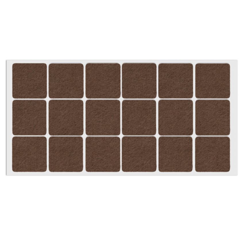 Feltrini adesivi per Mobili 35x35mm - Nero, Marrone, Bianco NTP Marrone 
