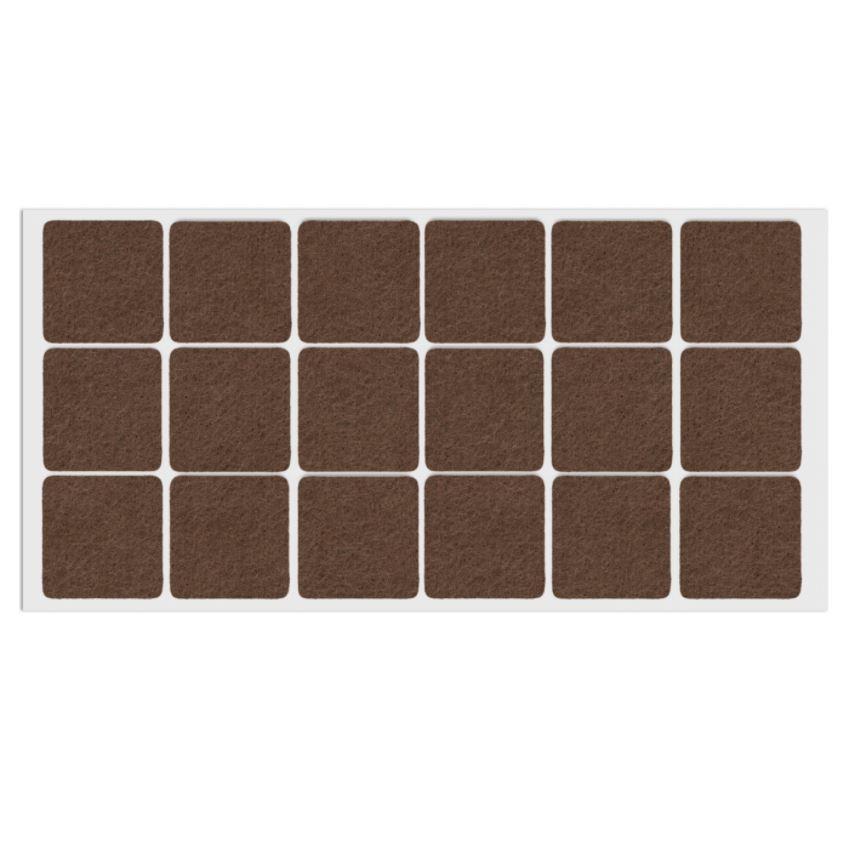 Feltrini adesivi per Mobili 35x35mm - Nero, Marrone, Bianco NTP Marrone 