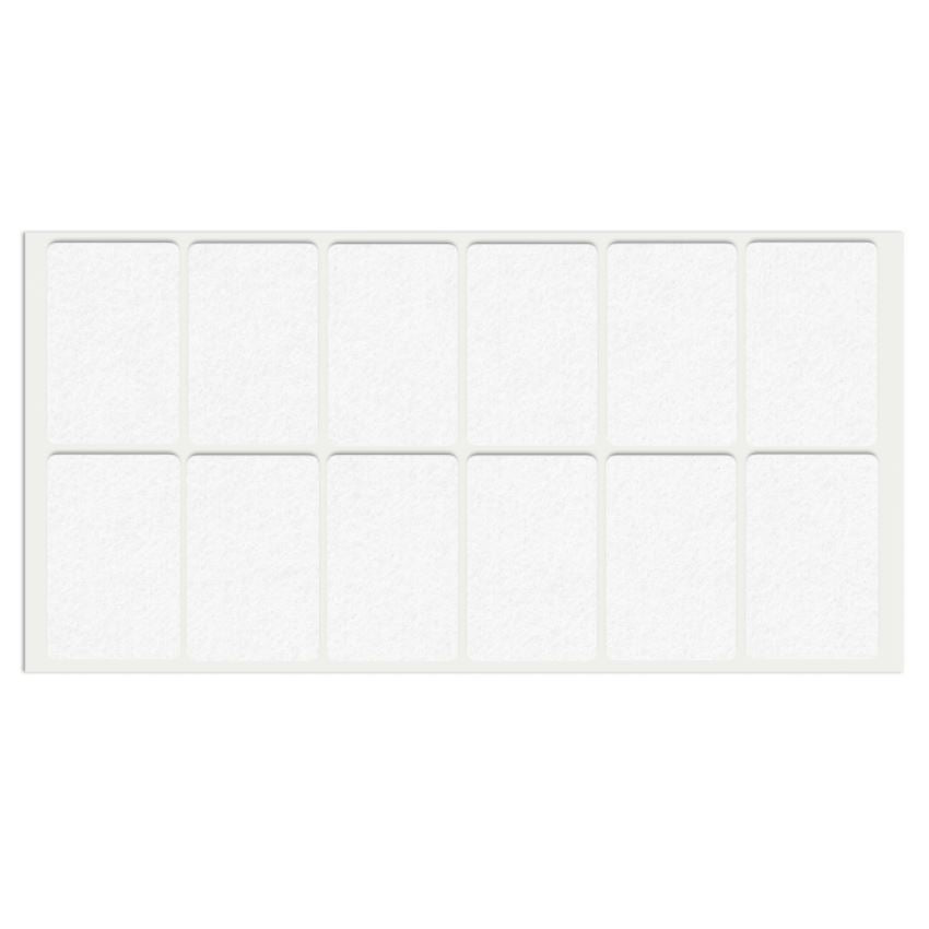 Feltrini adesivi per Mobili 35x55mm - Nero, Marrone, Bianco NTP Bianco 