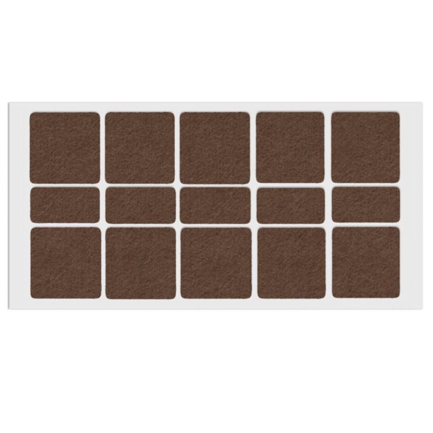 Feltrini adesivi per Mobili 40x40mm - Nero, Marrone, Bianco NTP Marrone 
