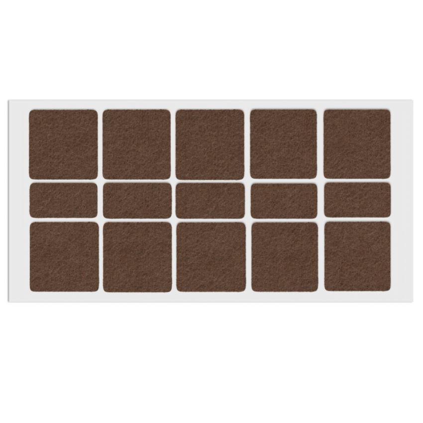 Feltrini adesivi per Mobili 40x40mm - Nero, Marrone, Bianco NTP Marrone 