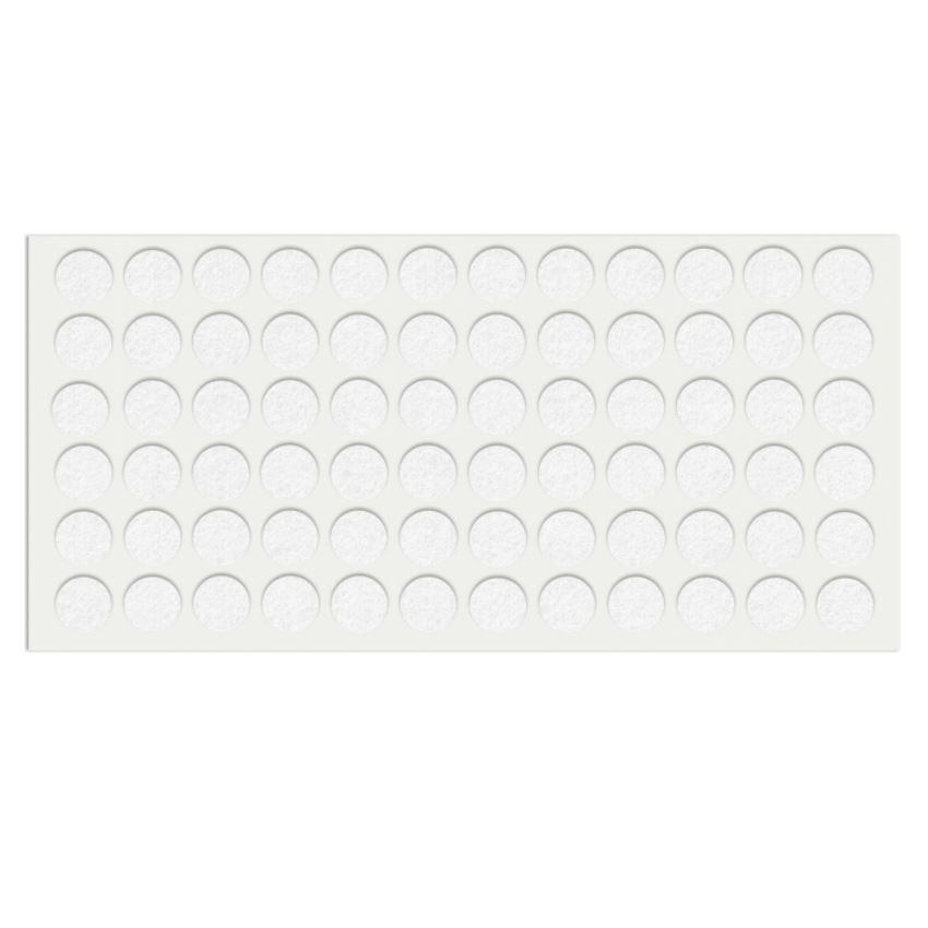 Feltrini adesivi per Mobili Ø15mm - Nero, Marrone, Bianco NTP Bianco 