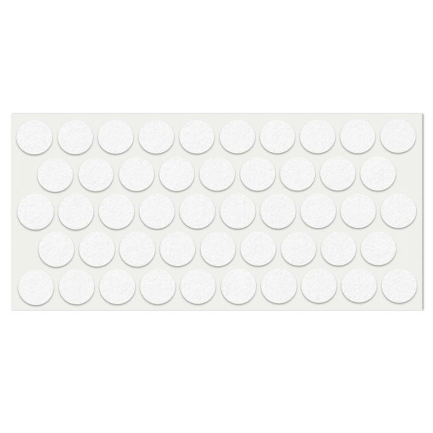 Feltrini adesivi per Mobili Ø20mm - Nero, Marrone, Bianco NTP Bianco 