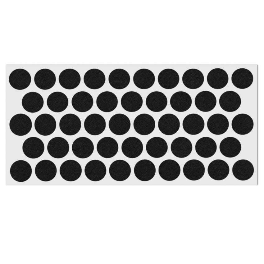 Feltrini adesivi per Mobili Ø20mm - Nero, Marrone, Bianco NTP Nero 