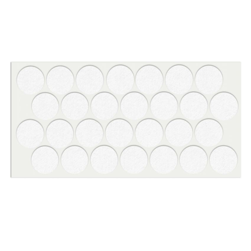 Feltrini adesivi per Mobili Ø28mm - Nero, Marrone, Bianco NTP Bianco 