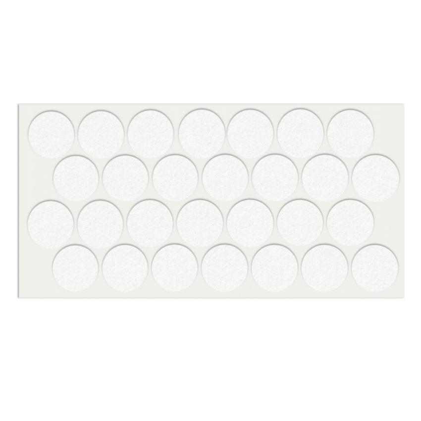 Feltrini adesivi per Mobili Ø28mm - Nero, Marrone, Bianco NTP Bianco 