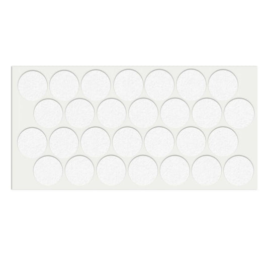 Feltrini adesivi per Mobili Ø28mm - Nero, Marrone, Bianco NTP Bianco 