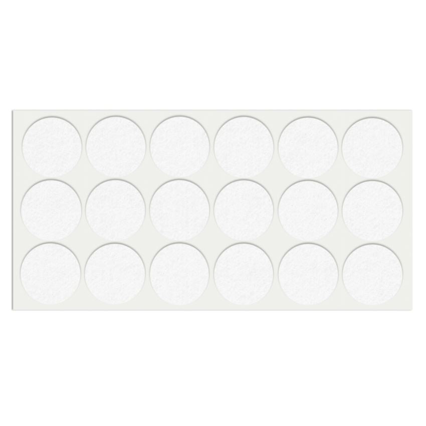 Feltrini adesivi per Mobili Ø35mm - Nero, Marrone, Bianco NTP Bianco 