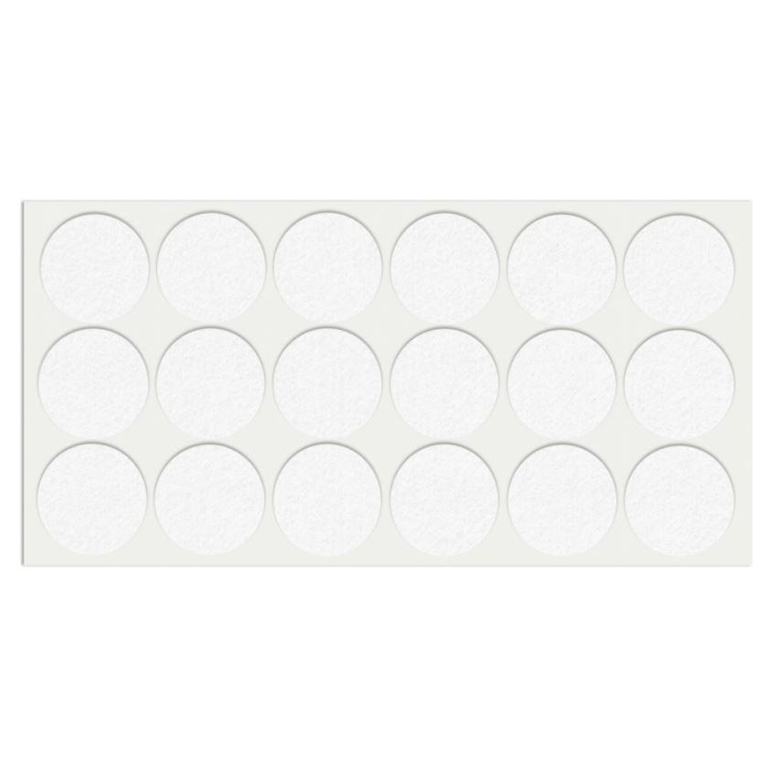 Feltrini adesivi per Mobili Ø35mm - Nero, Marrone, Bianco NTP Bianco 