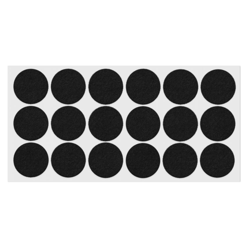 Feltrini adesivi per Mobili Ø35mm - Nero, Marrone, Bianco NTP Nero 