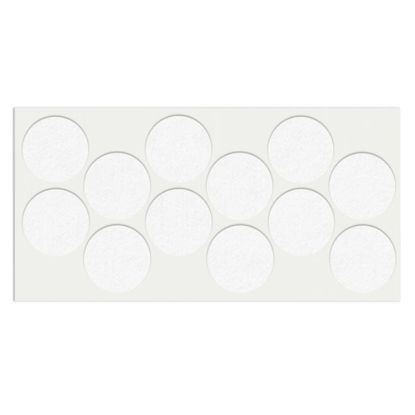 Feltrini adesivi per Mobili Ø40mm - Nero, Marrone, Bianco NTP Bianco 