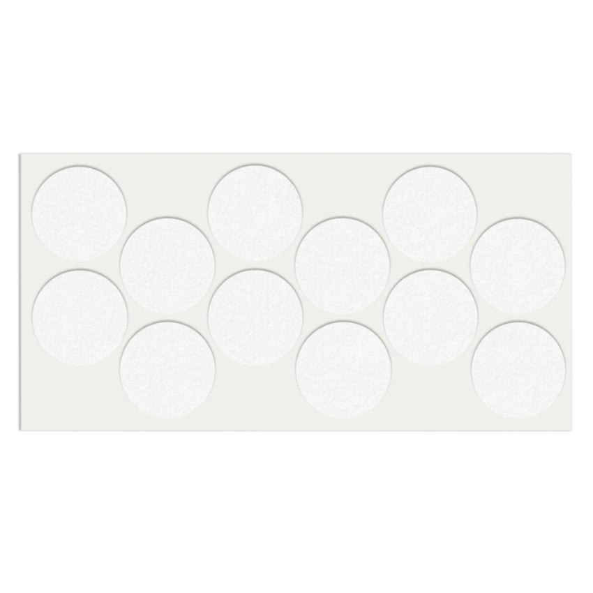Feltrini adesivi per Mobili Ø40mm - Nero, Marrone, Bianco NTP Bianco 