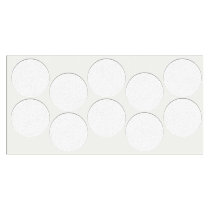 Feltrini adesivi per Mobili Ø45mm - Nero, Marrone, Bianco NTP Bianco 