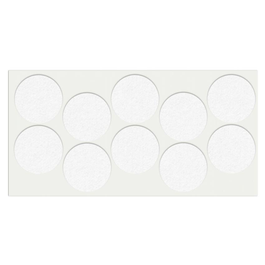 Feltrini adesivi per Mobili Ø45mm - Nero, Marrone, Bianco NTP Bianco 