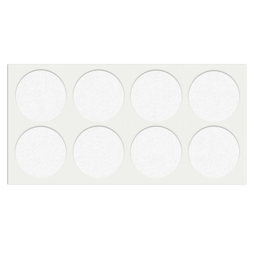 Feltrini adesivi per Mobili Ø50mm - Nero, Marrone, Bianco NTP Bianco 