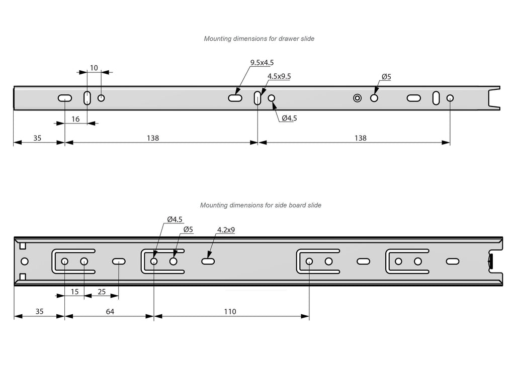 Guide Scorrevoli Per Cassetti 35 Cm | Cuscinetti A Sfere | Portata 35 Kg | Confezione Da 2 - Foto 7