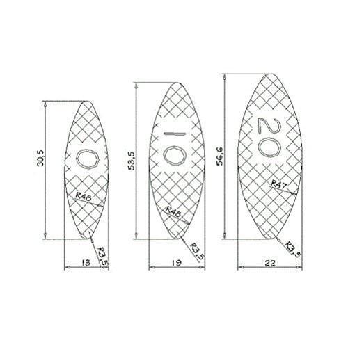 Lamelle legno per giunzioni - Dimensione 20 - (100 pz)